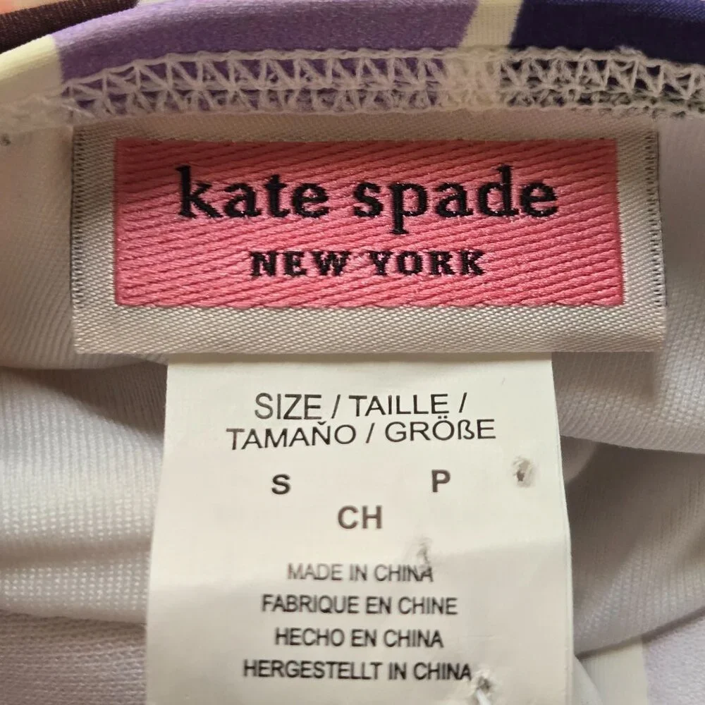Kate Spade Geobrella One‎ Piece Swimsuit Womens Small Geometric Colorful Mod